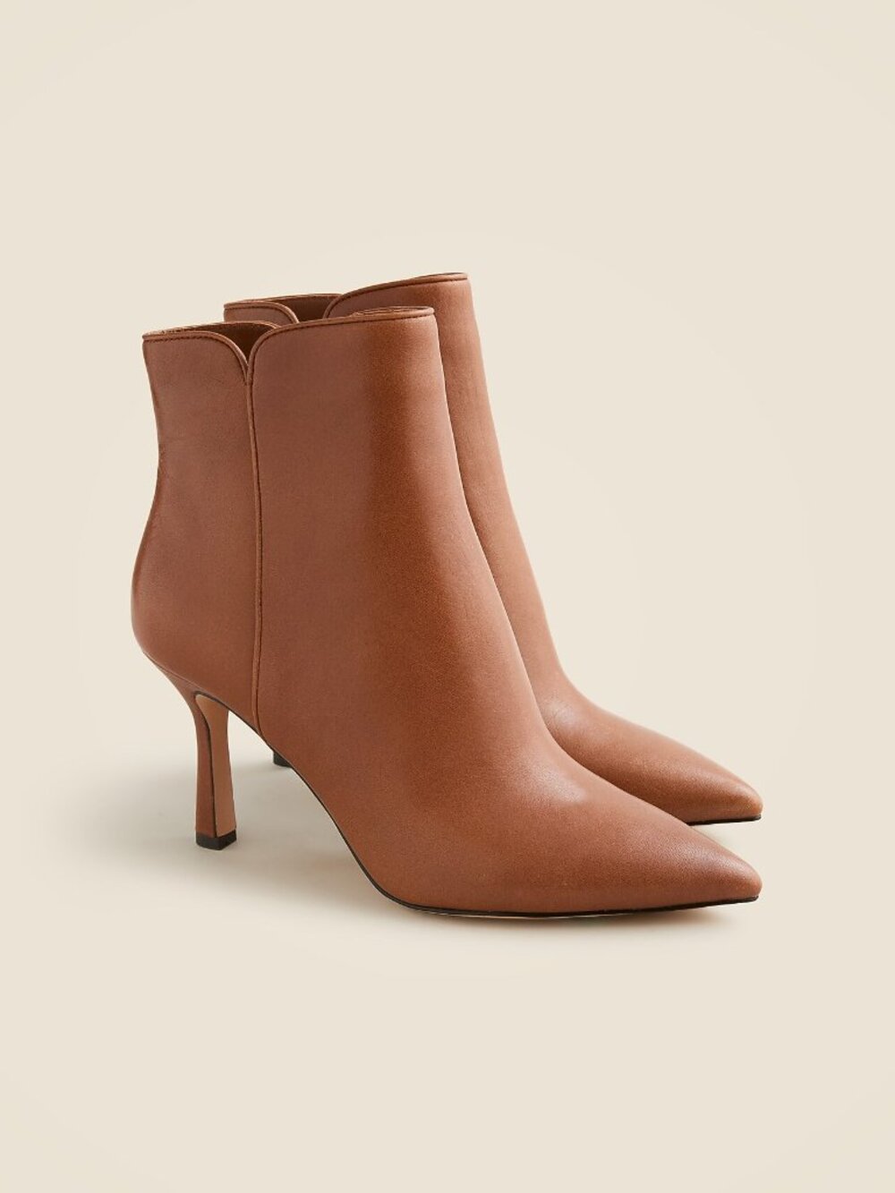 J.Crew Leather Pointed Toe Ankle Boots